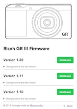GR III Firmware Site gallery image