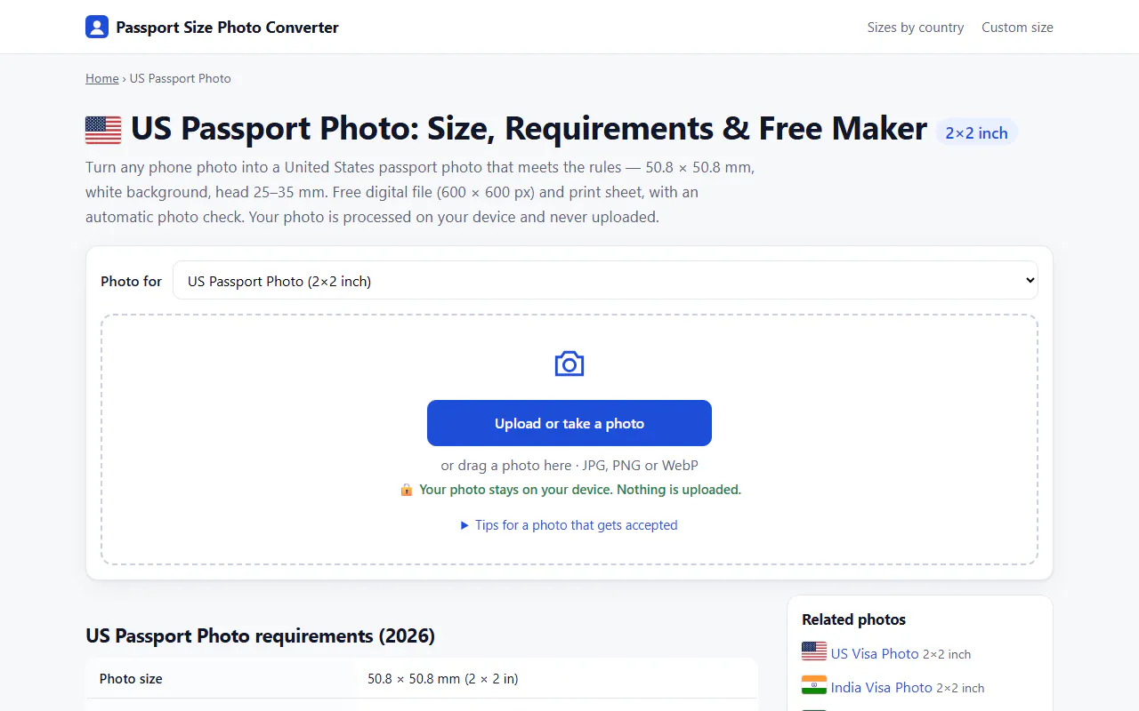 Passport Size Photo Converter gallery image