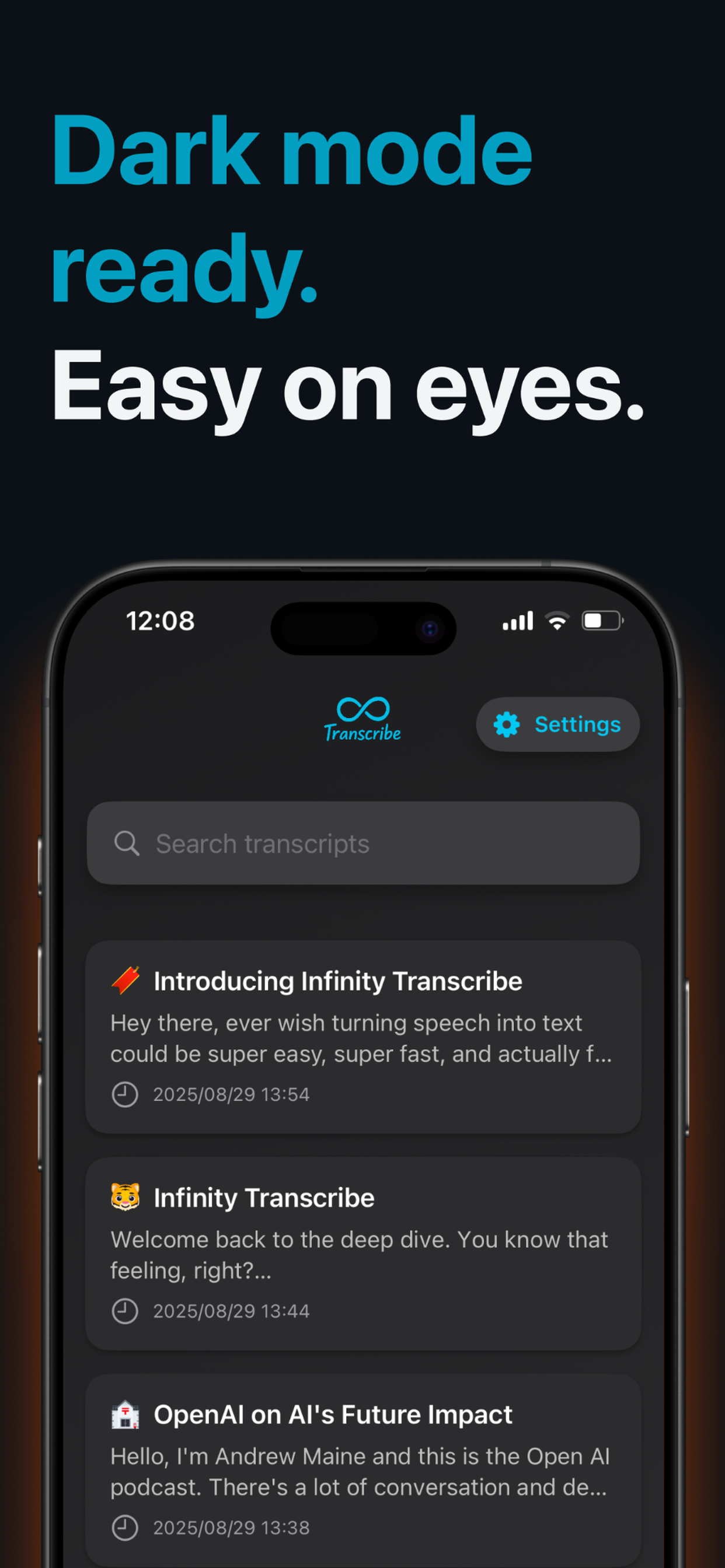 Média Infinity Transcribe - Transcription illimitée, gratuite et sans limites de temps. 6