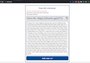 Simple and free URL shortener with API gallery image