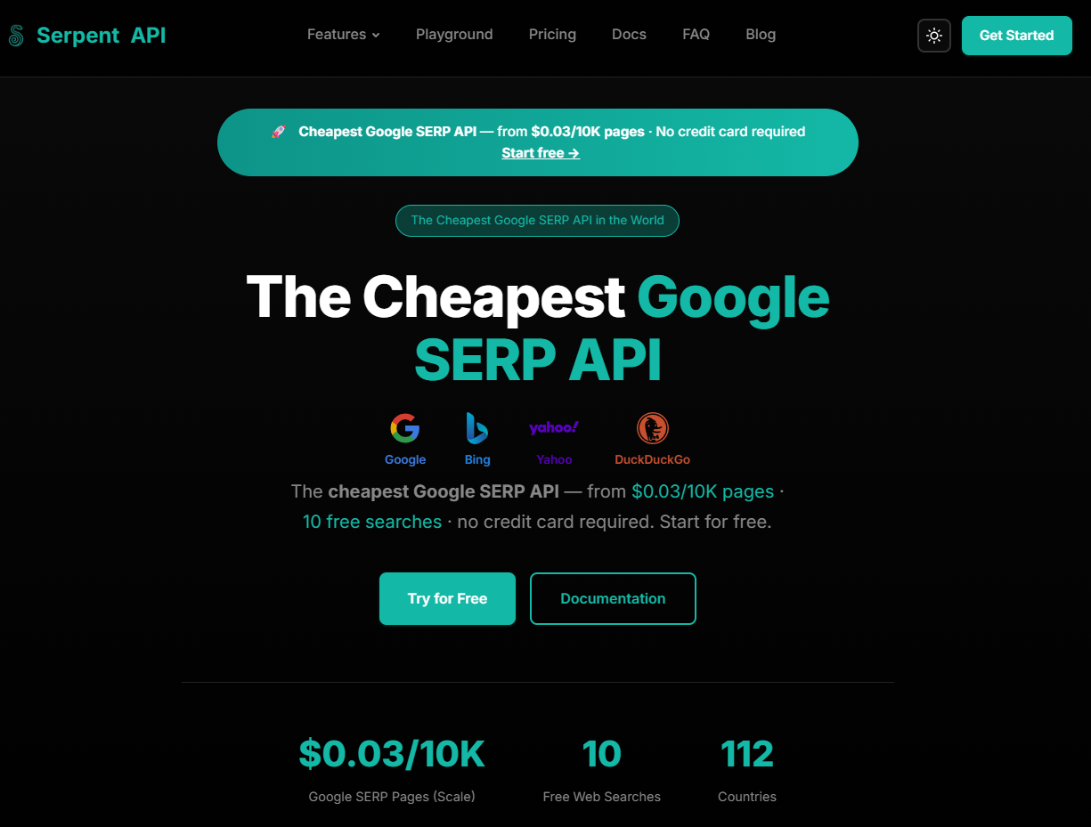 Serpent API gallery image