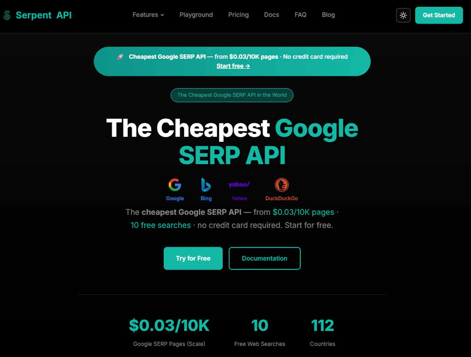 Serpent API screenshot 2