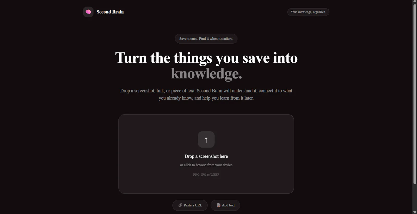 Second Brain screenshot 1