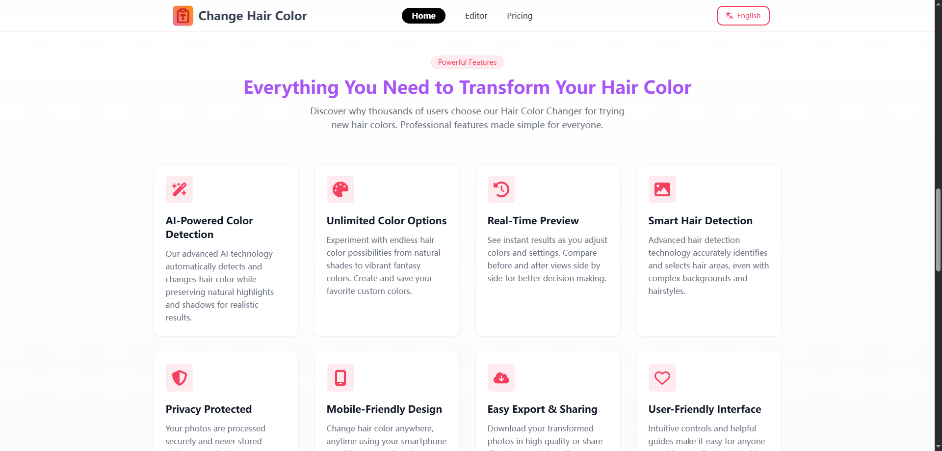 Média Changer la couleur des cheveux en ligne - Outil d'essai de couleur de cheveux virtuelle |Changer la couleur des cheveux 3