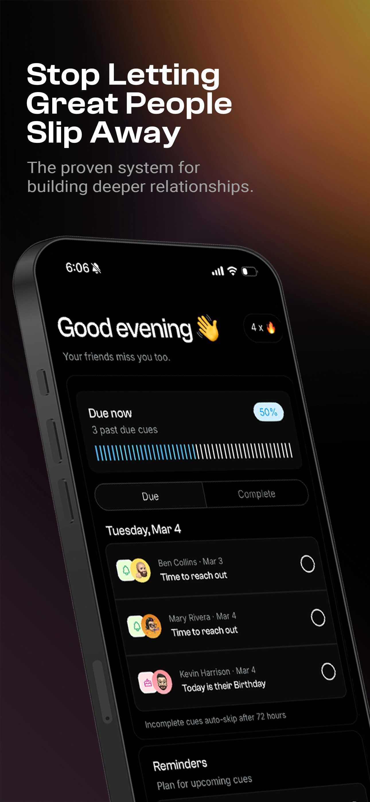 Socialite: Relationship Accountability - Main product screenshot demonstrating key features and user interface