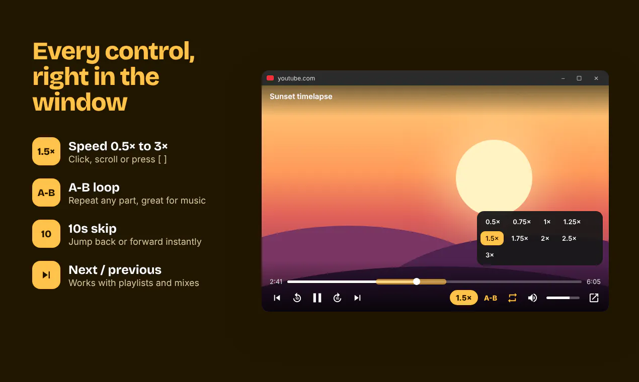 YouTube Pop Out Player - Floaty gallery image