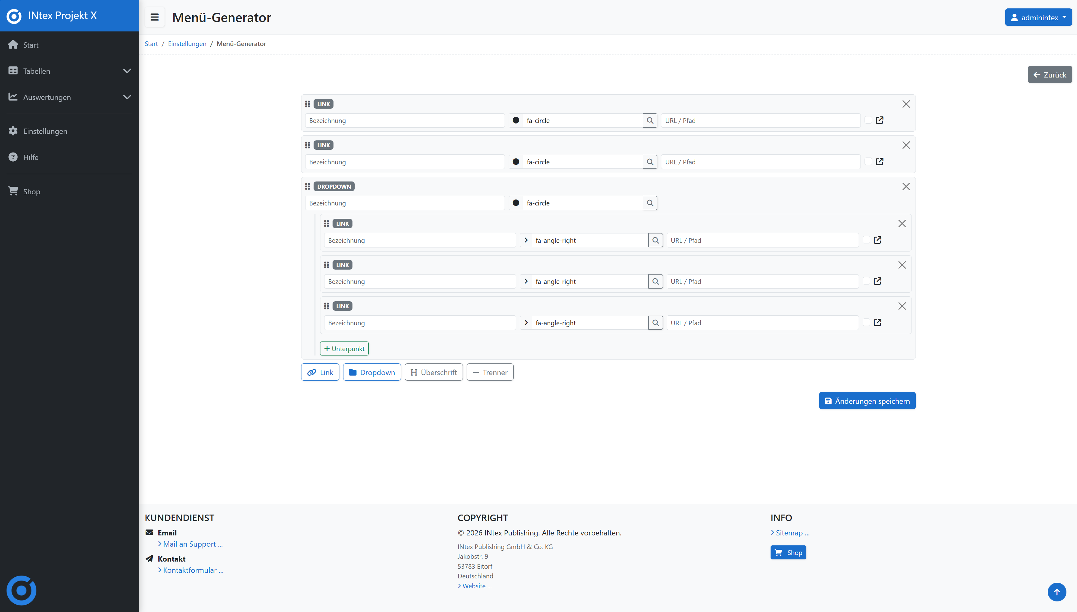 INtex Projekt X - Screenshot 3 showing product features and functionality
