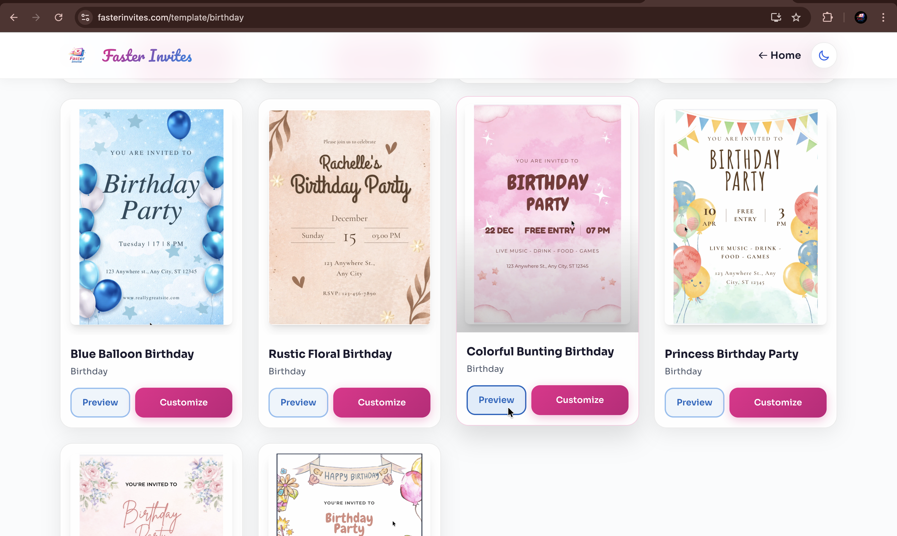 Faster Invites - Screenshot 5 showing product features and functionality