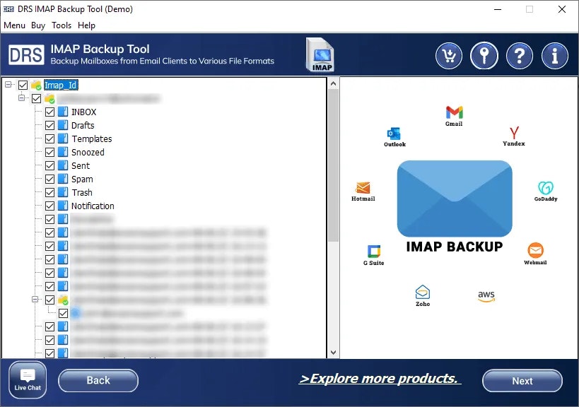 Ferramenta de backup IMAP migreeMails media 2