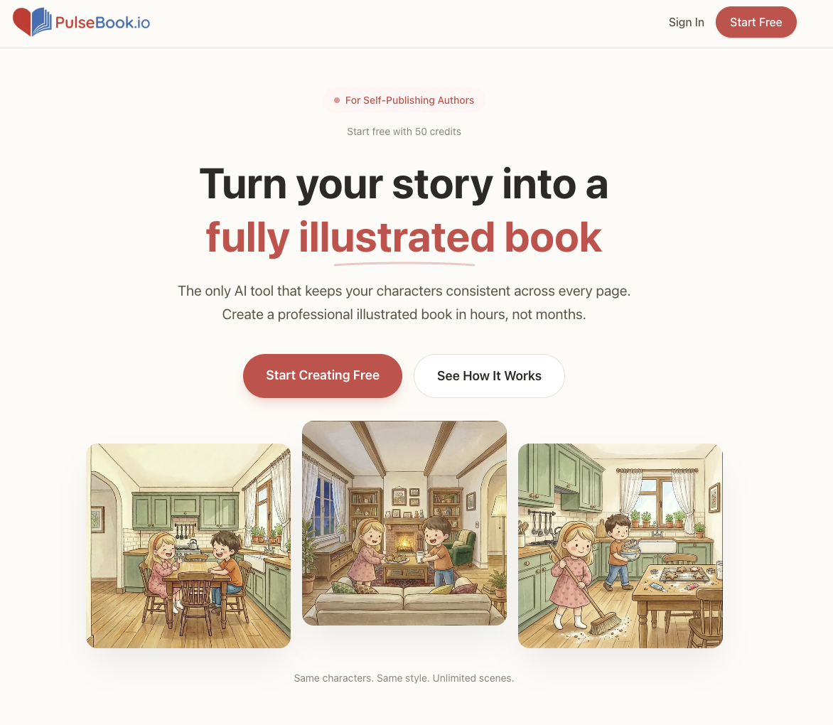 PulseBook.io - Main product screenshot demonstrating key features and user interface