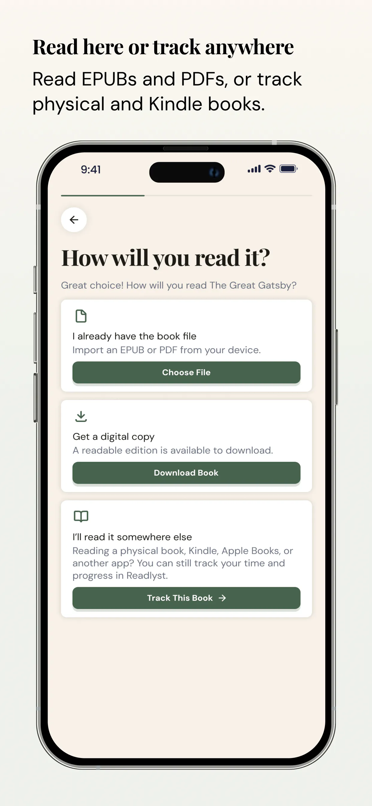 Readlyst — Read more. Finish more. gallery image