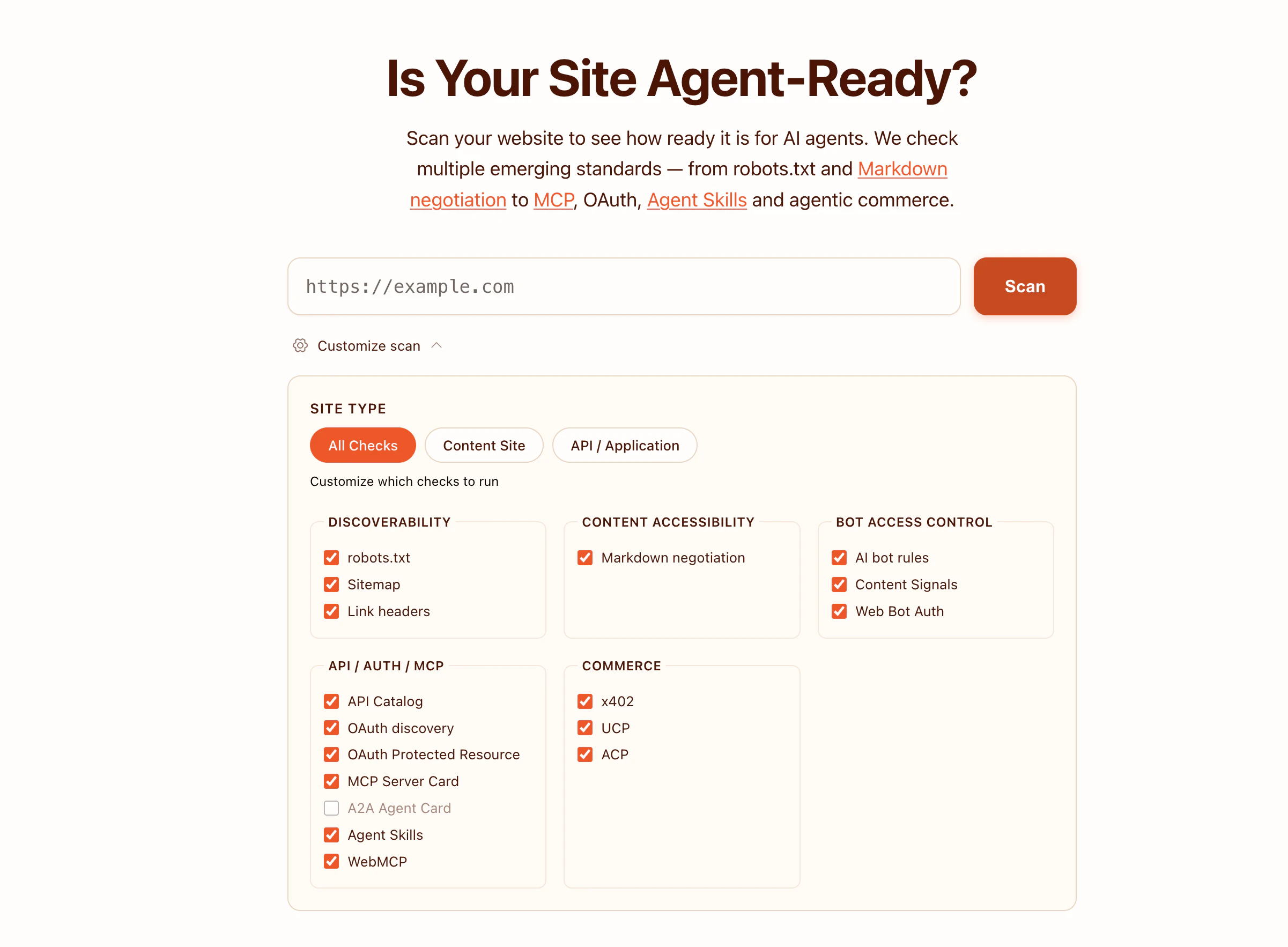 Is Your Site Agent-Ready? by Cloudflare screenshot 2