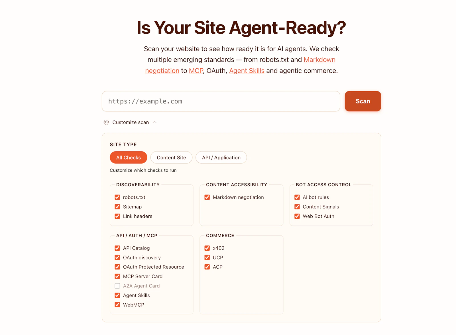 Is Your Site Agent-Ready? by Cloudflare screenshot 2