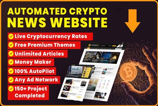 automated Crypto currency News Website  media 1