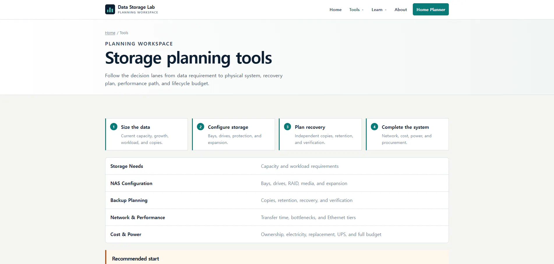 Data Storage Lab: Home Storage Planner gallery image