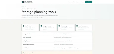 Data Storage Lab: Home Storage Planner gallery image