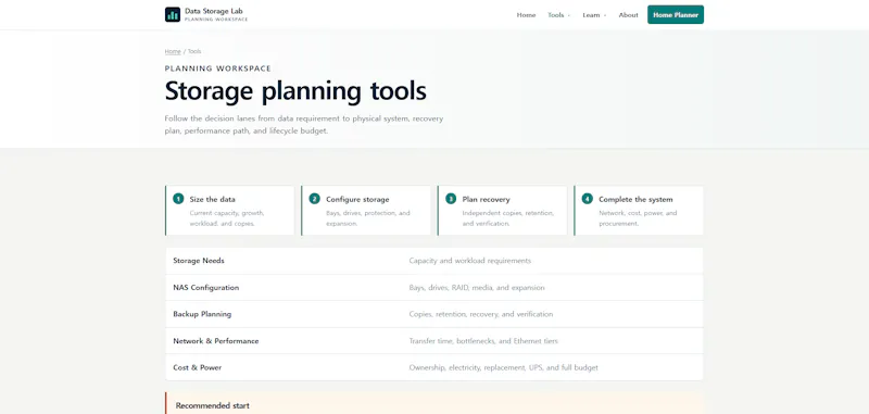 Data Storage Lab: Home Storage Planner screenshot 2