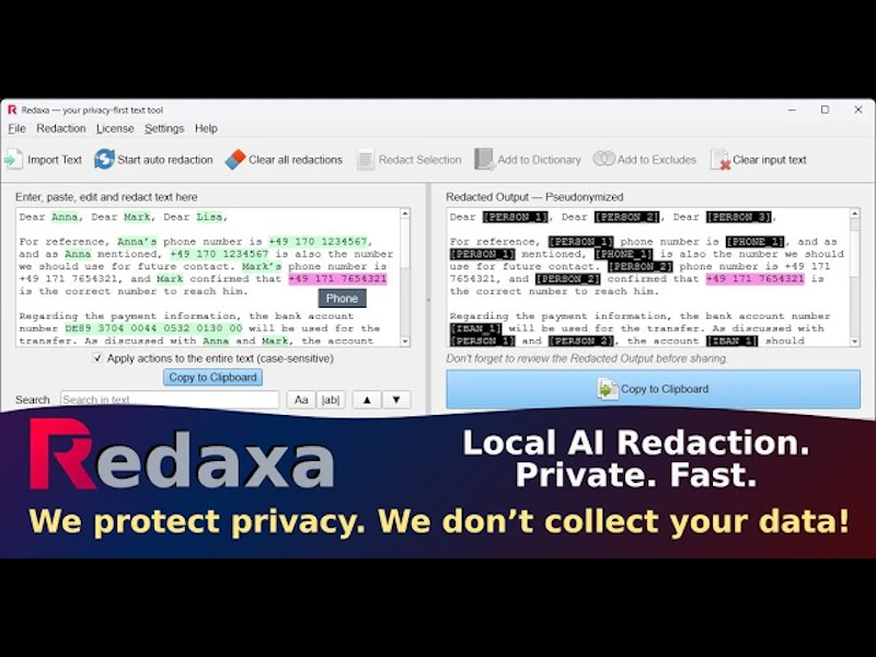 Redaxa screenshot 1 (video preview)