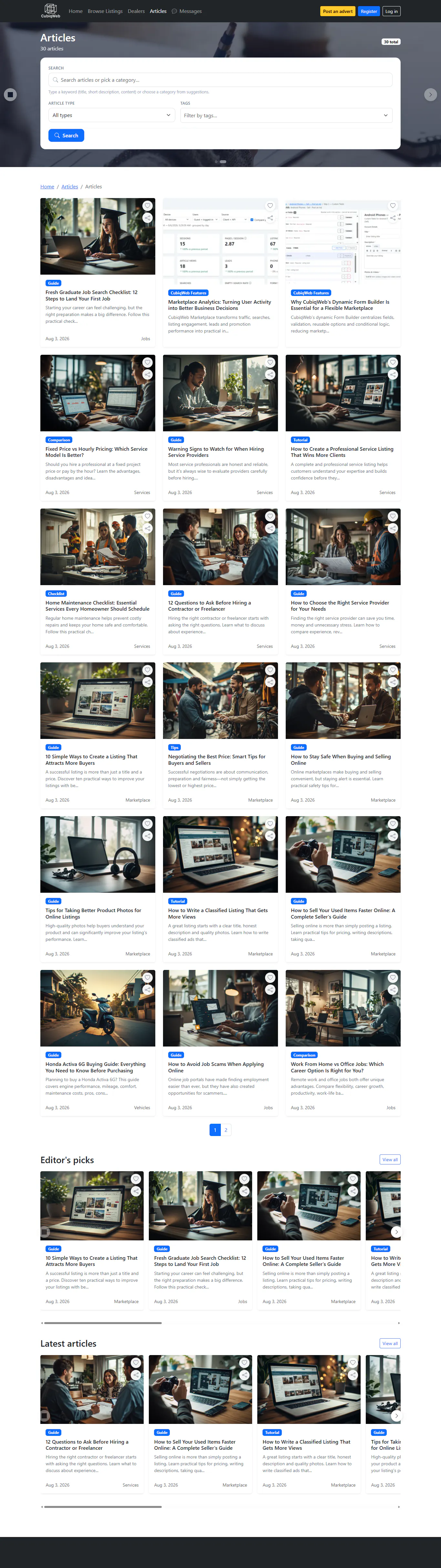 CubiqWeb Marketplace Platform gallery image