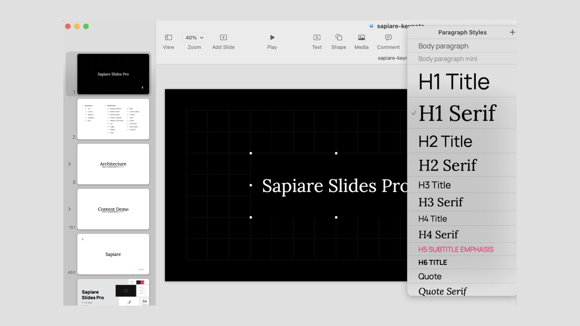 Sapire Slides Pro media 14