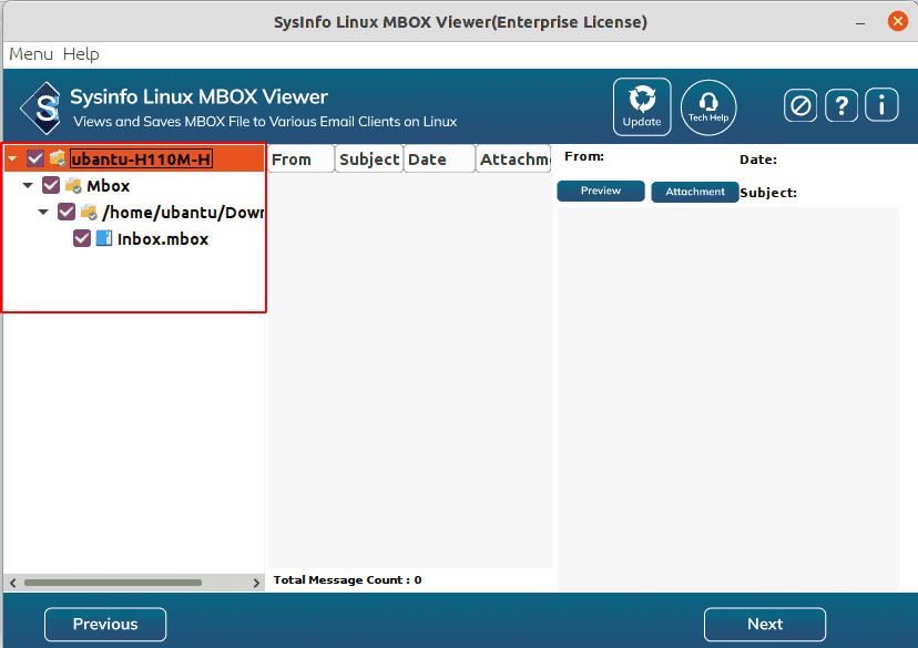 Sysinfo Linux Mbox Viewer media 2