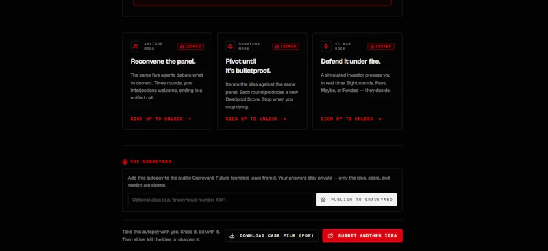 PreMortem screenshot 4