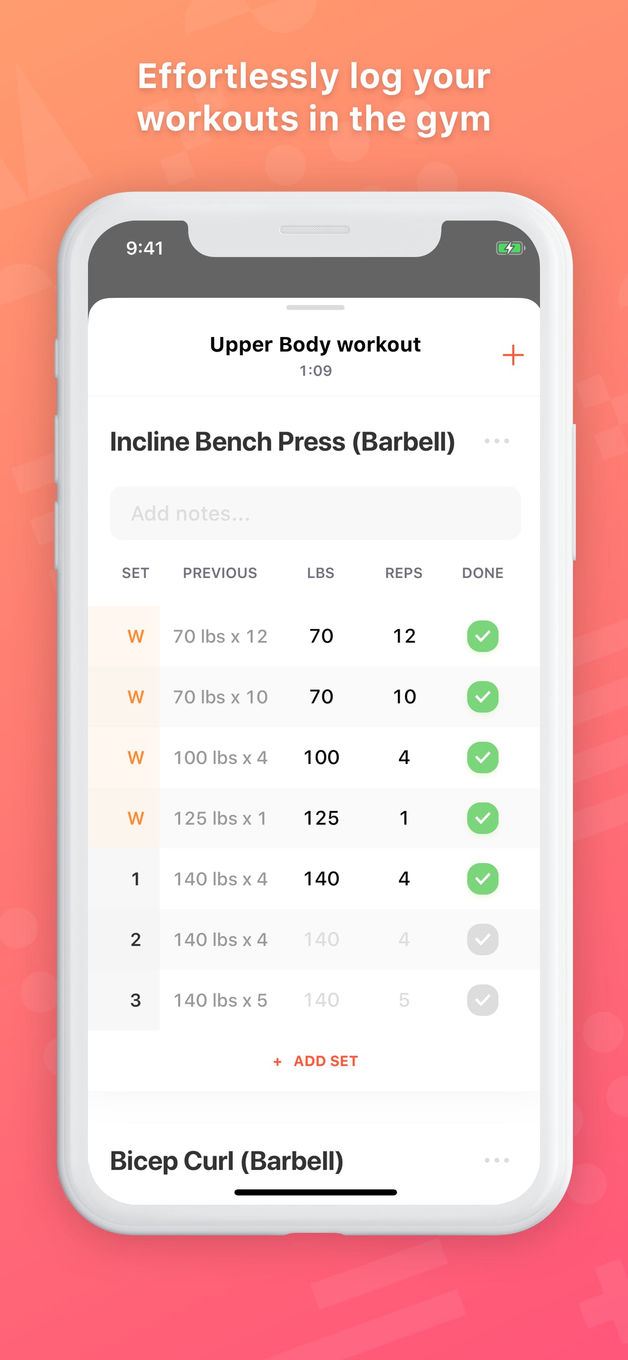 Bolt - workout tracker for iPhone media 3