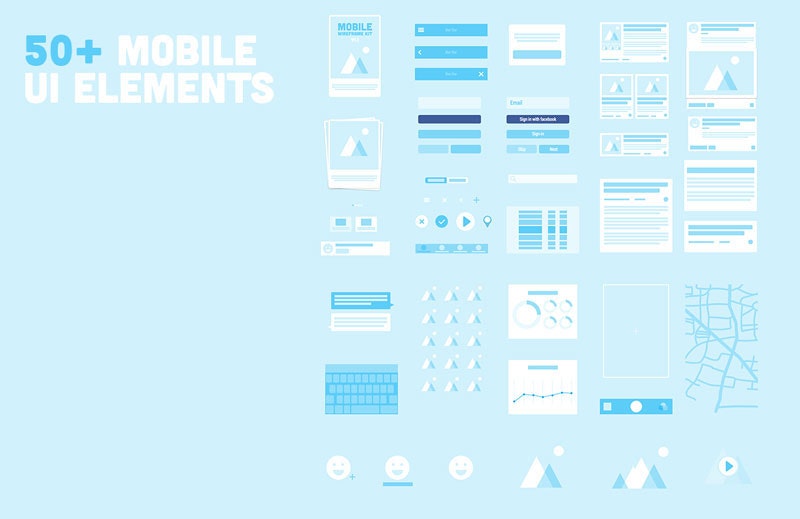 Mobile Wireframe Kit gallery image