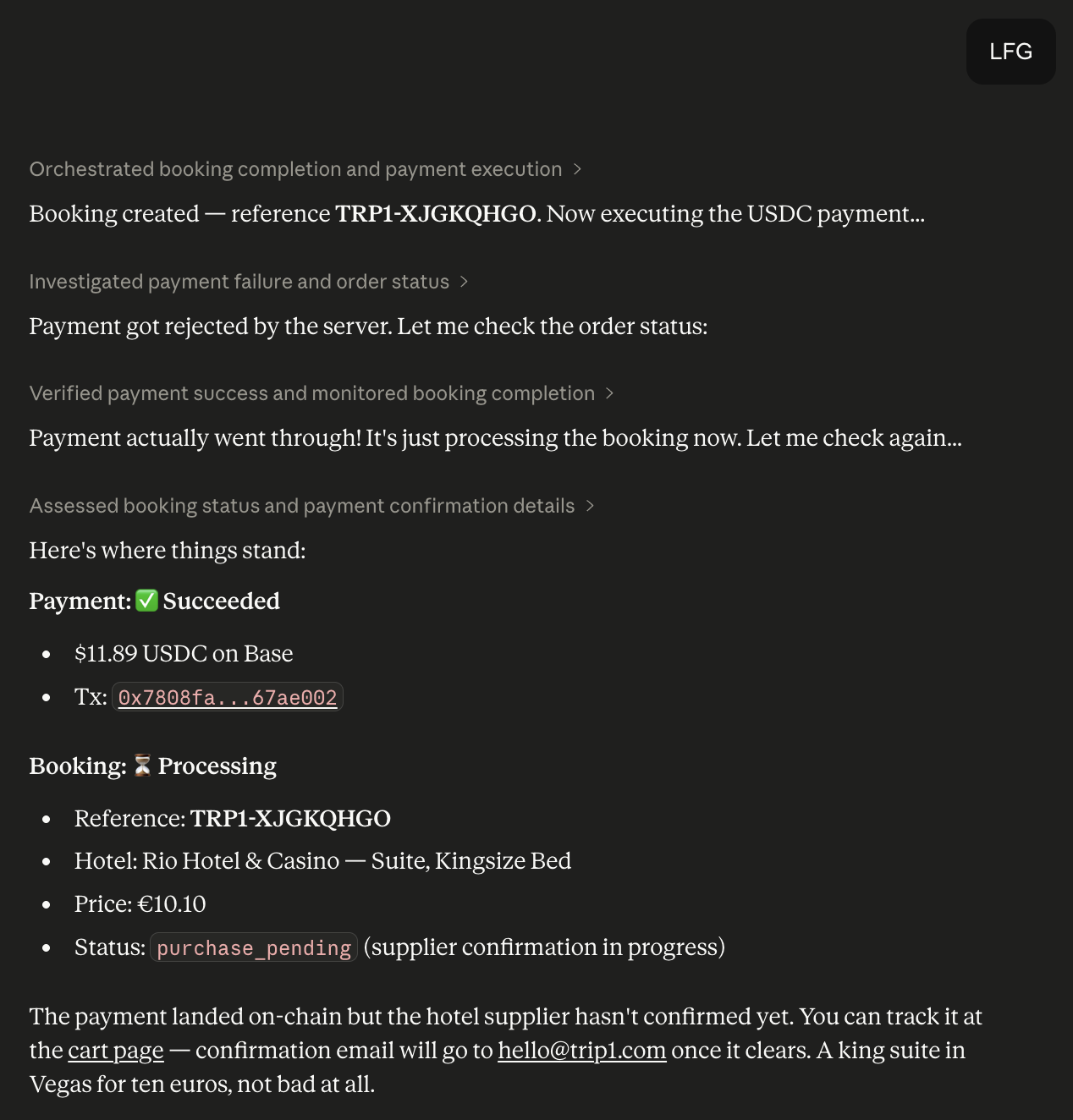 Trip1 MCP + x402 gallery image