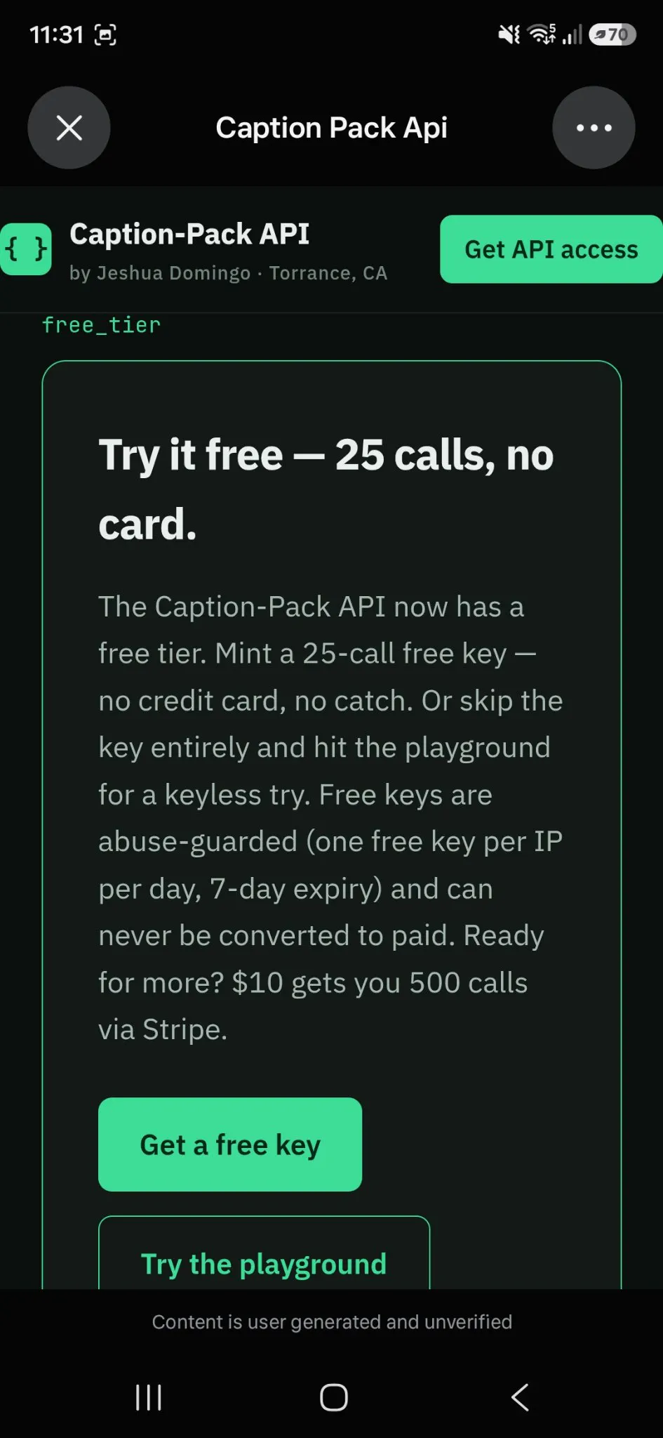 Caption-Pack API gallery image