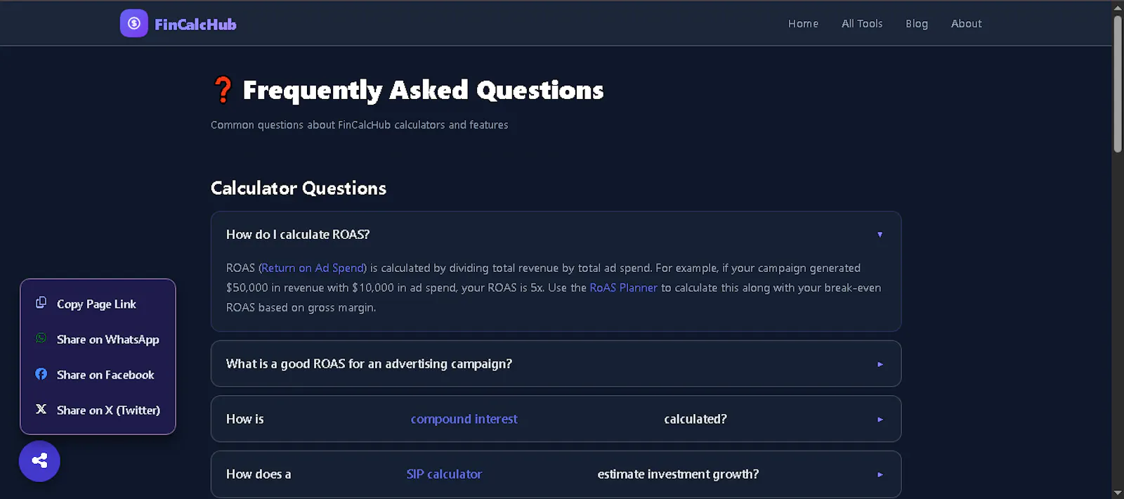 FinCalcHub Marketing screenshot 3