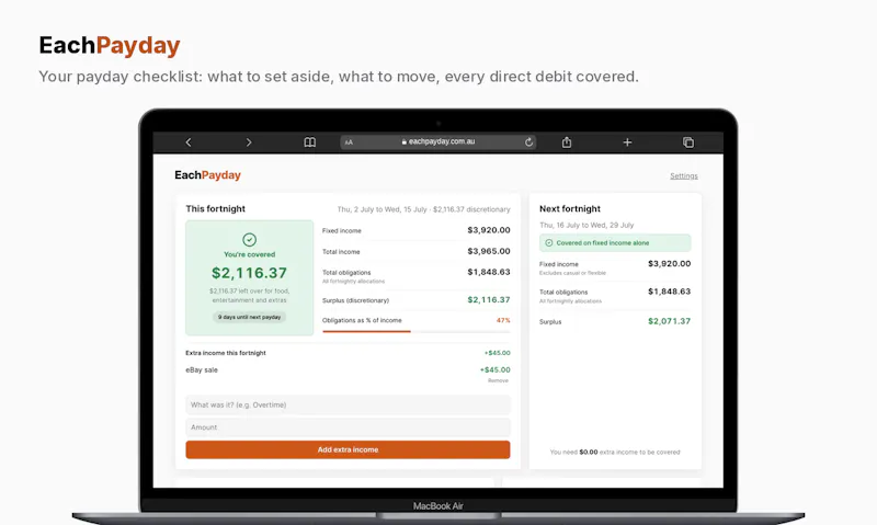 EachPayday screenshot 1