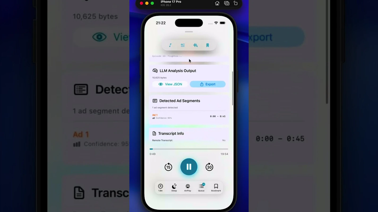 FluidCast: Podcast Player screenshot 1 (video preview)