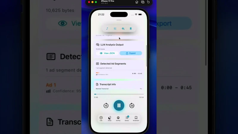 FluidCast: Podcast Player screenshot 1 (video preview)