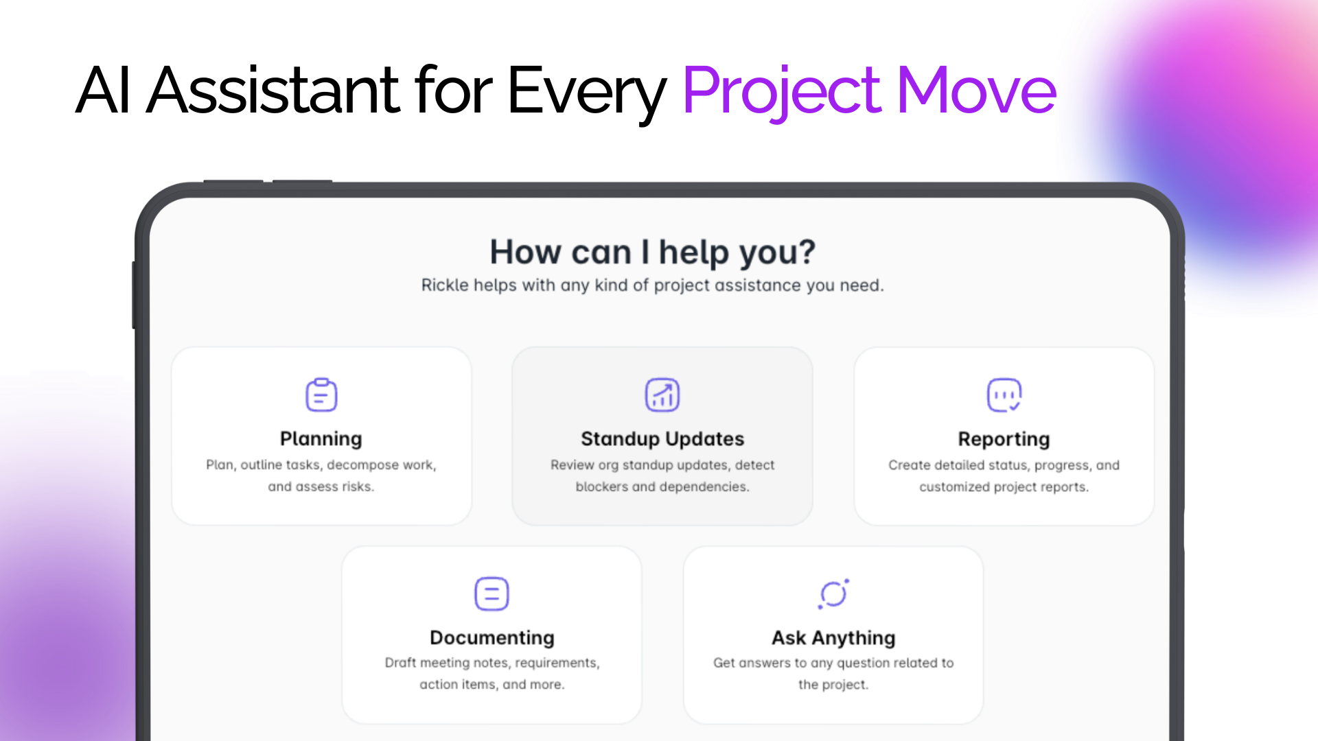 Rickle - AI Copilot voor projectmanagement media 6