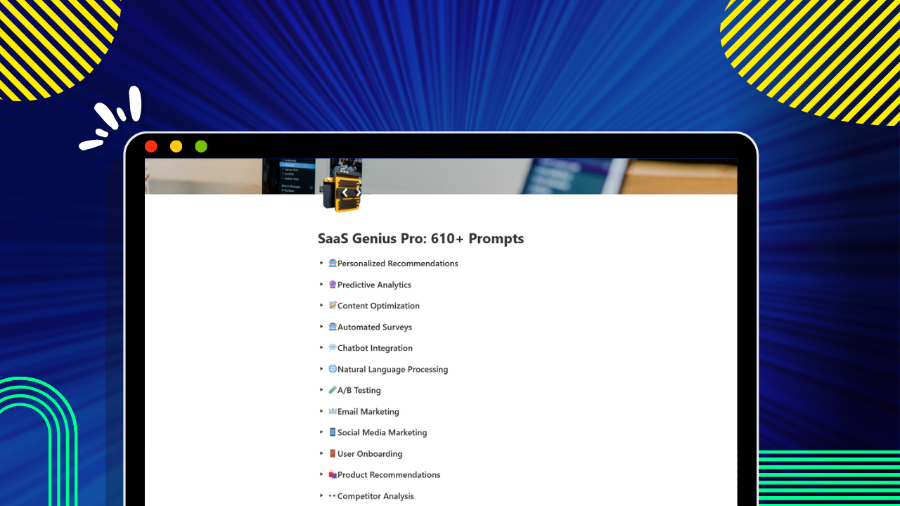 وسائط SaaS Genius: مطالبات GPT-4 لـ SaaS - إحداث ثورة في منتج SaaS الخاص بك بمطالبات GPT-4 3