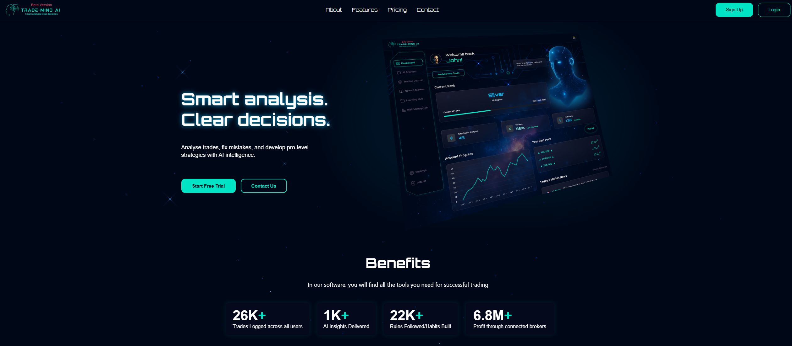 Trade-Mind AI - Screenshot 2 showing product features and functionality