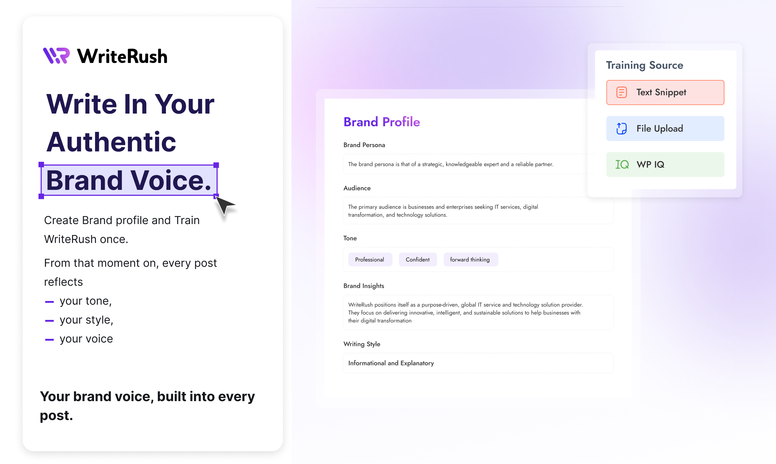 WriteRush - Screenshot 2 showing product features and functionality