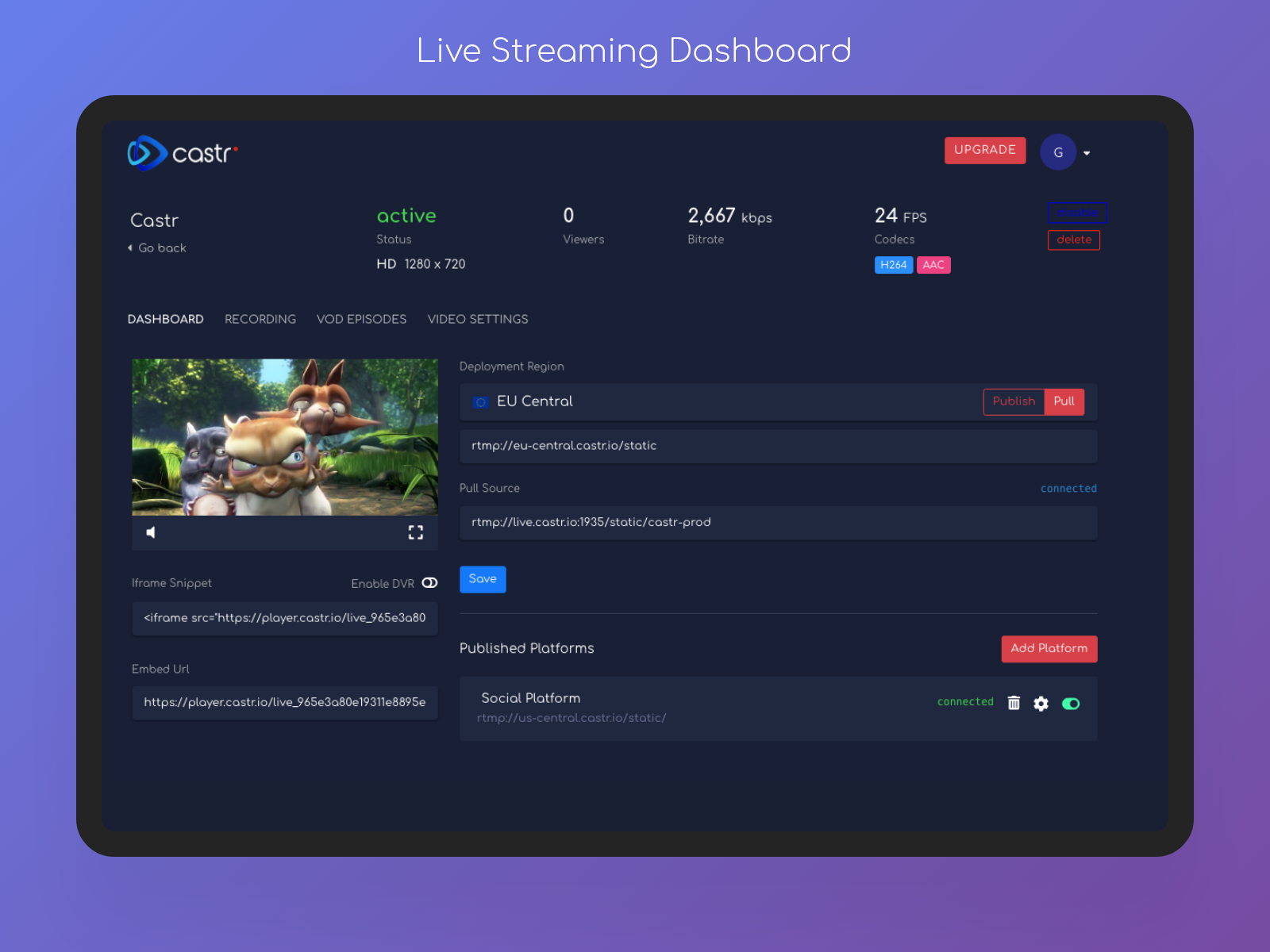 Castr Live Streaming - Stream videos your way with Castr Live Streaming CDN  📡📺 | Product Hunt