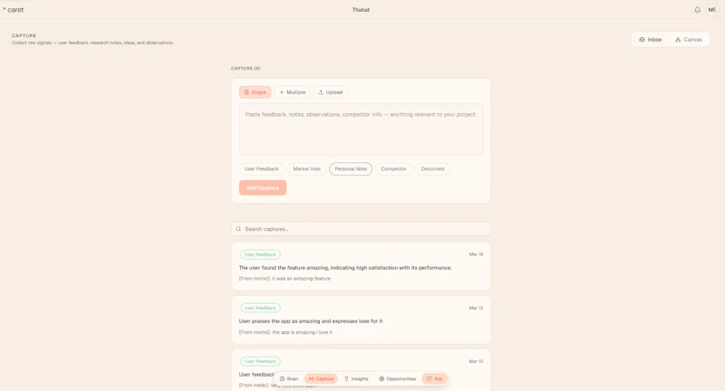 Caret screenshot 2