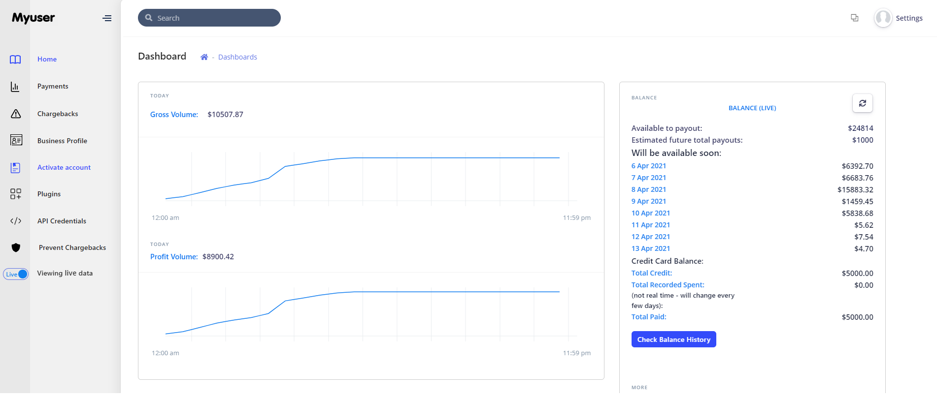 MyUser - Stripe Instant Payouts gallery image