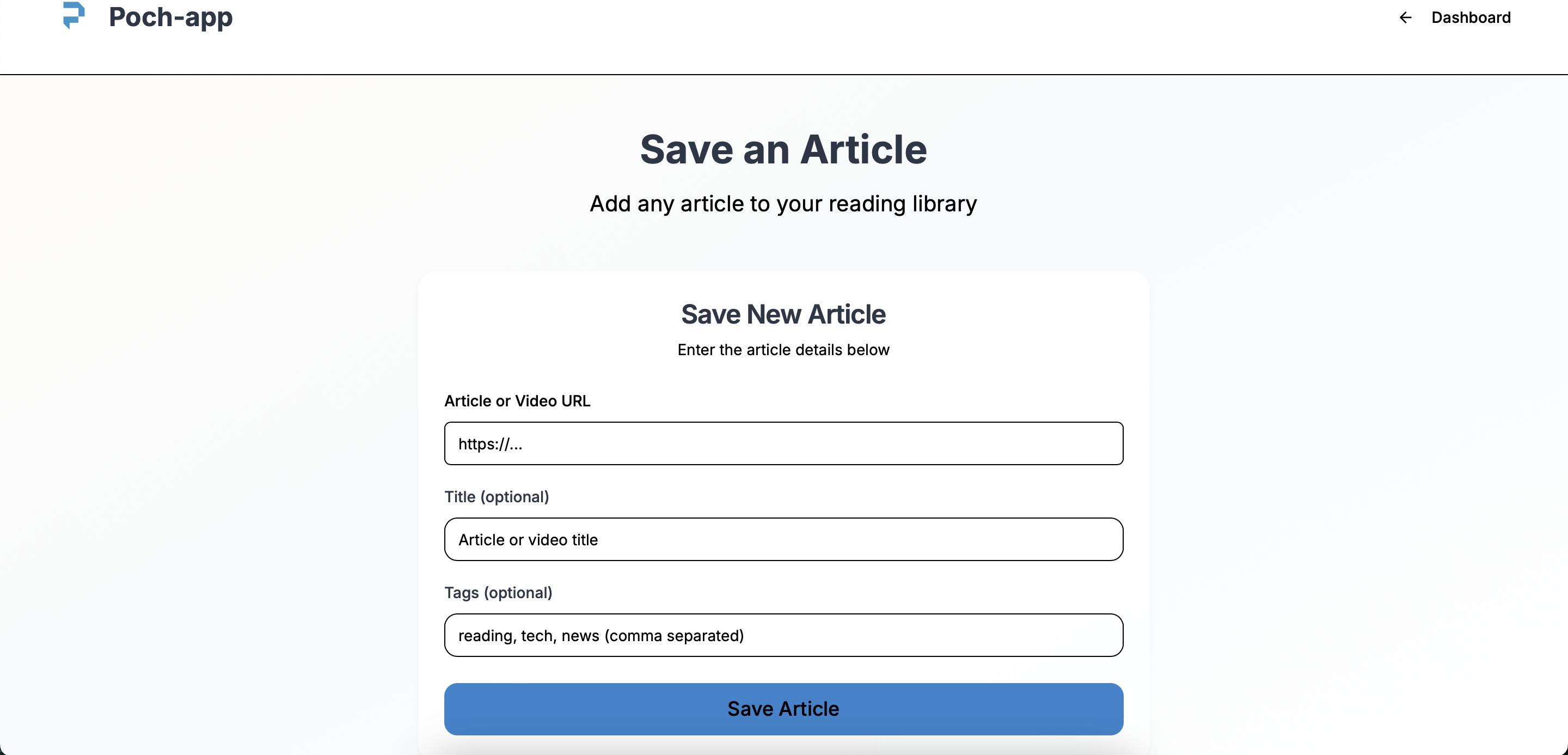 Mídia 5 de PRA-APP - Uma alternativa ao bolso.Salvar artigos e vídeos.