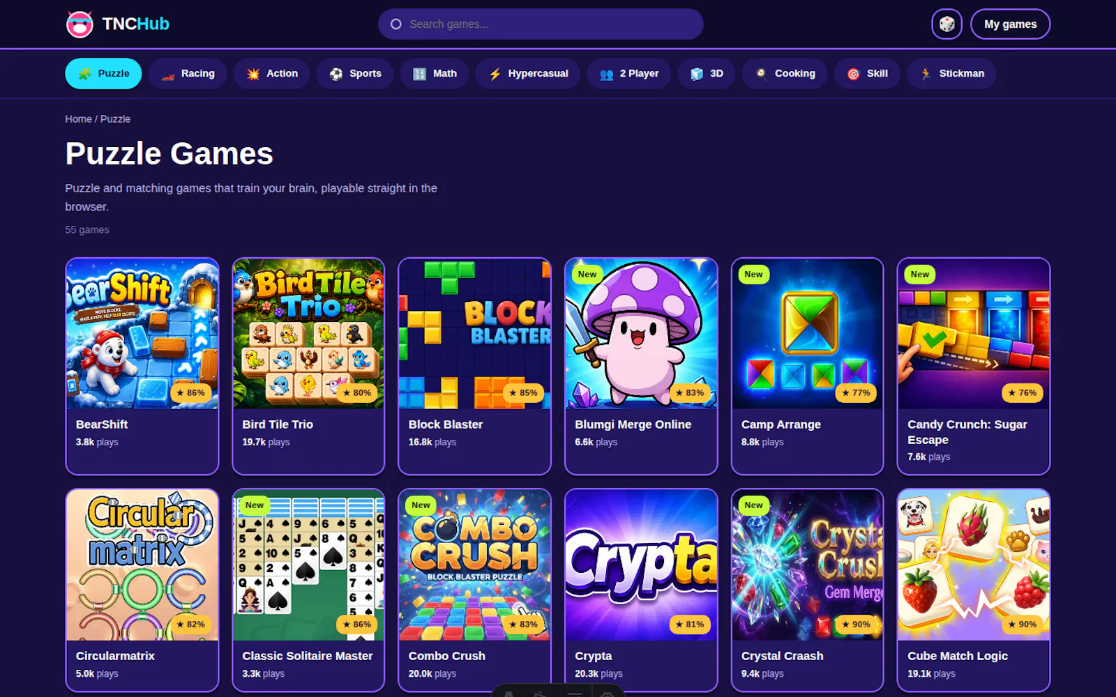 TNcHub - Instant Browser Games screenshot 2