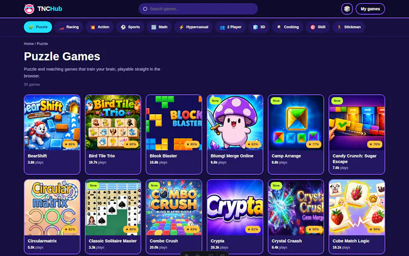 TNcHub - Instant Browser Games screenshot 2