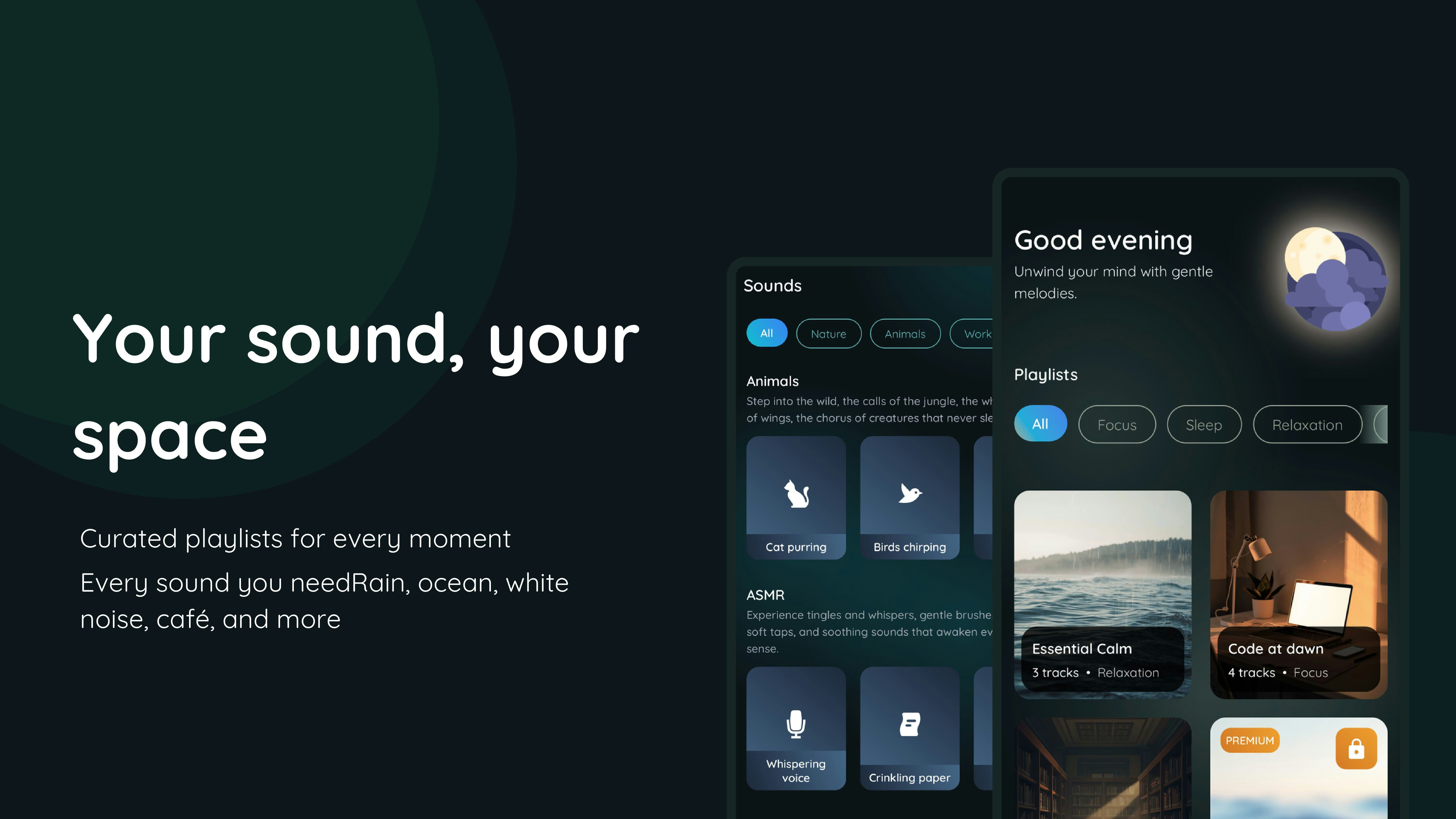 Ambiee: Sleep & Meditation - Screenshot 2 showing product features and functionality