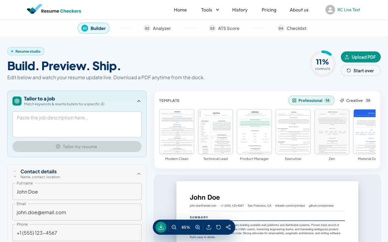 Resume Checkers gallery image