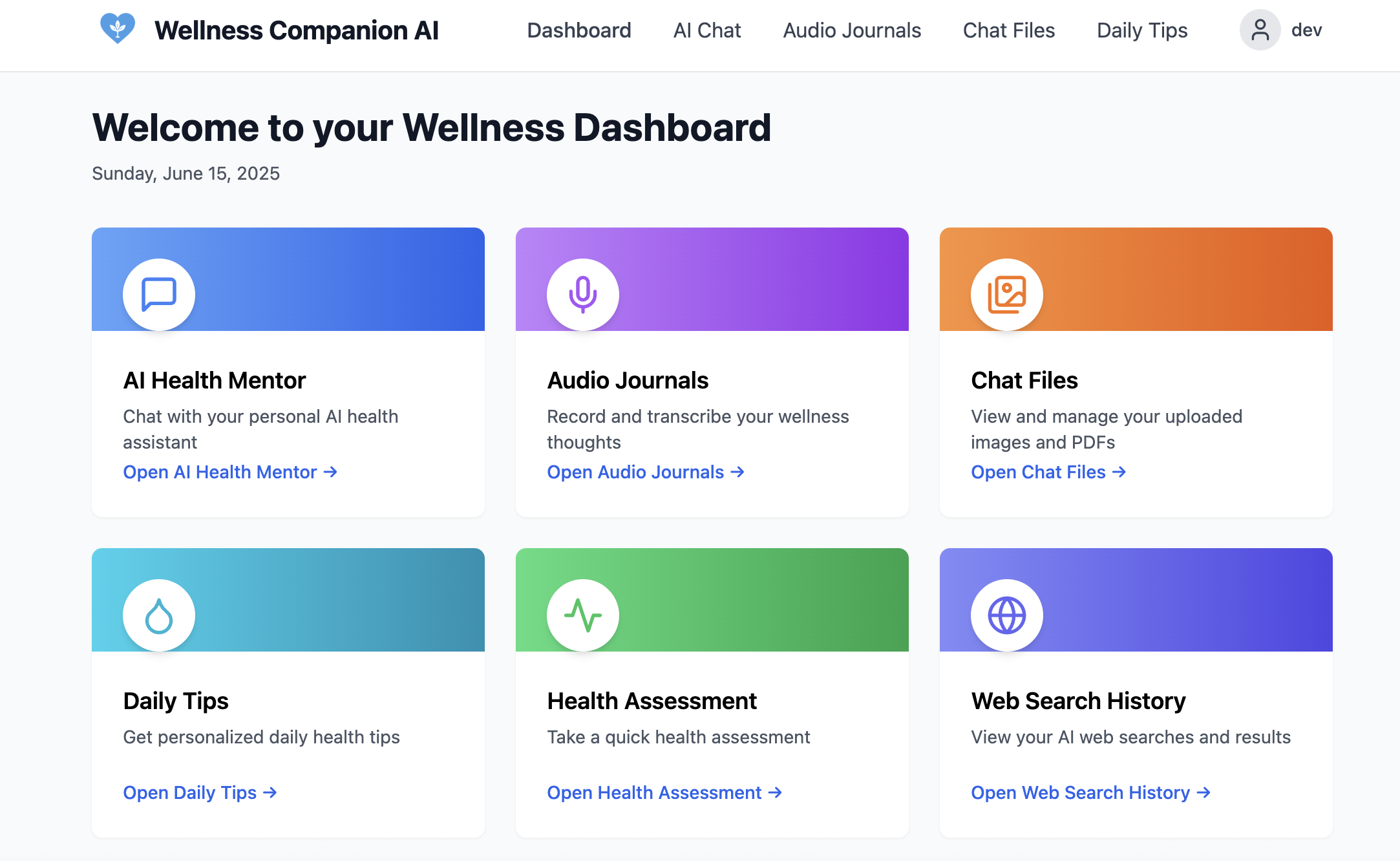 Wellness Companion AI gallery image