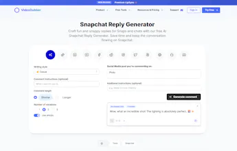 Snapchat Reply Generator gallery image