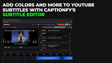 Captionfy 2.0 | YouTube Subtitle Editor gallery image