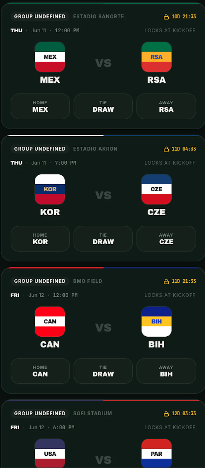 WorldPicks2026 - 2026 World Cup Pick'em  screenshot 6